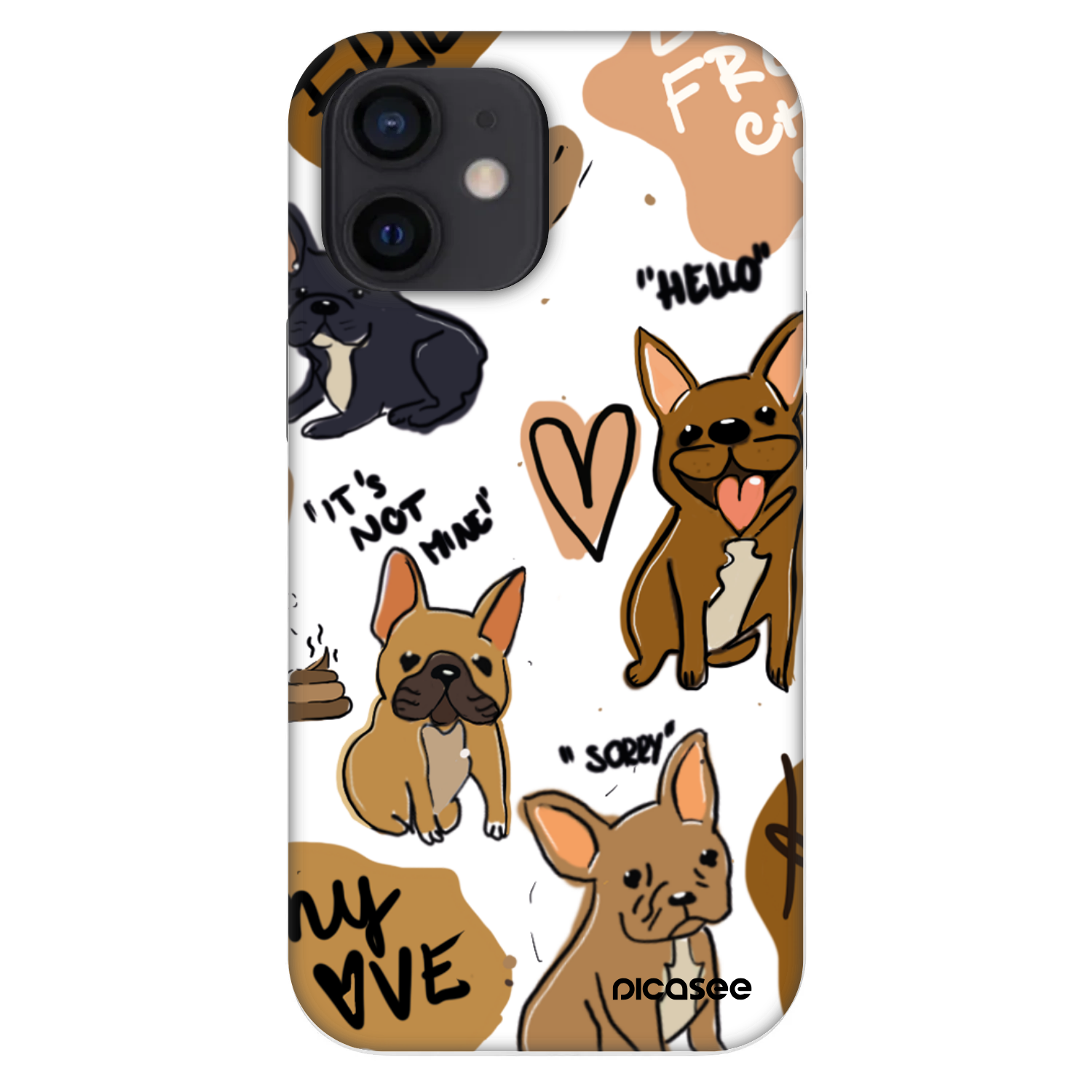 Picasee Fashion Case für Apple iPhone 12 mini - Frenchies
