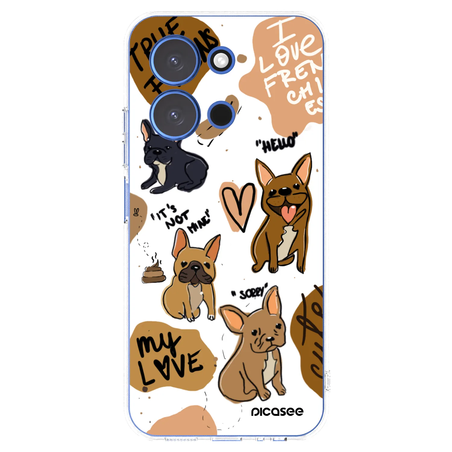 Picasee Xiaomi Redmi 15C 4G Hülle - Transparentes Silikon - Frenchies