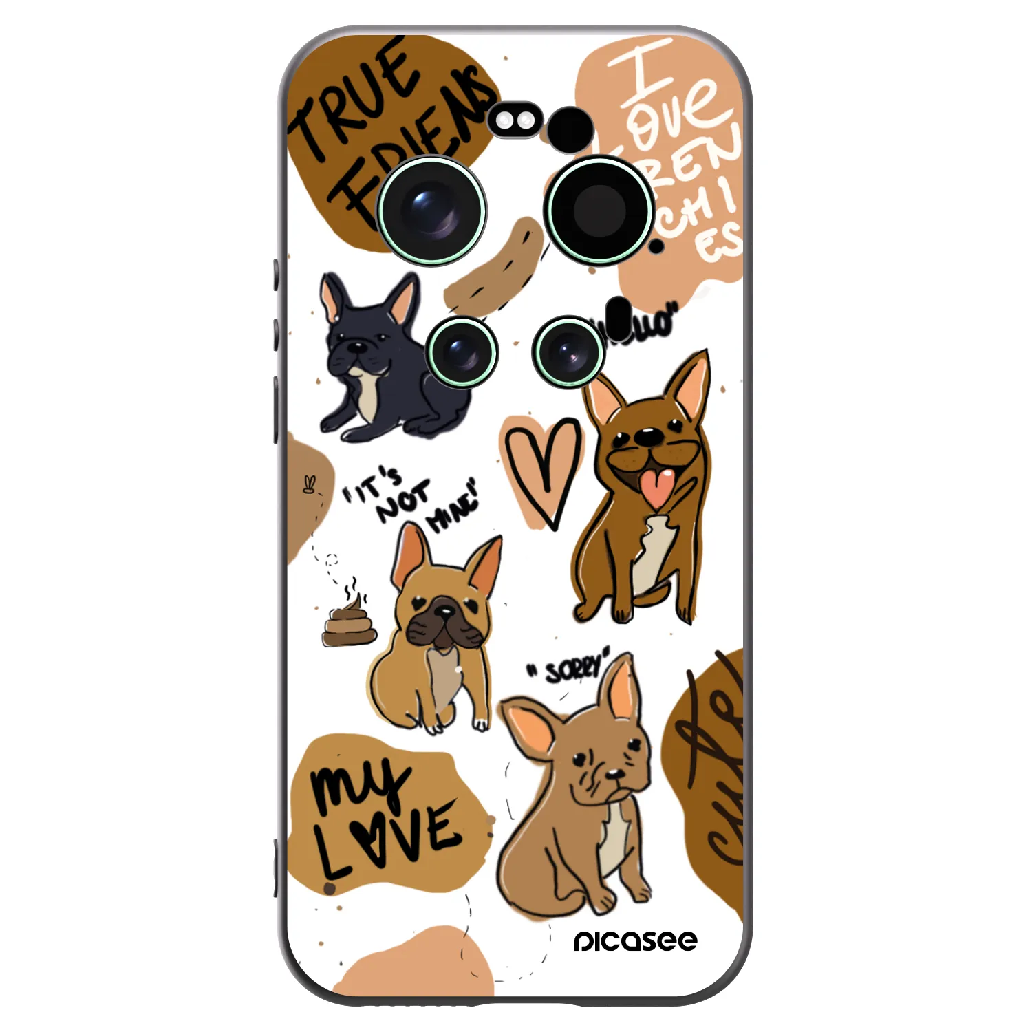 Picasee Xiaomi 17 Ultra Hülle - Schwarzes Silikon - Frenchies