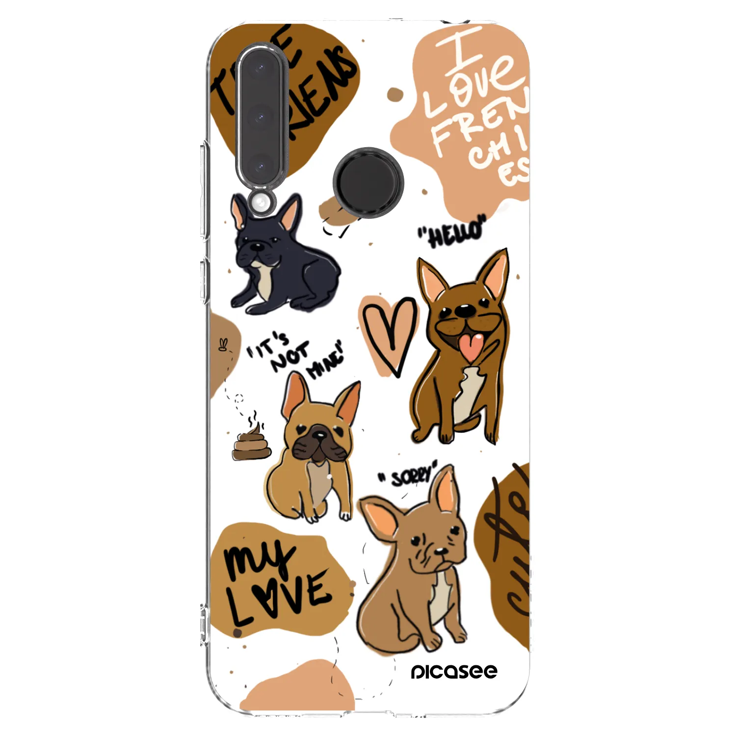 Picasee Honor 20 Lite Hülle - Transparentes Silikon - Frenchies