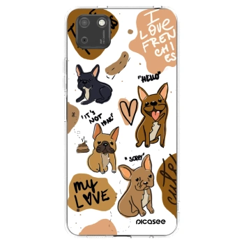 Picasee Huawei Y5P Hülle - Transparentes Silikon - Frenchies