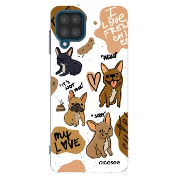 Picasee Samsung Galaxy A12 A125F Hülle - Transparentes Silikon - Frenchies