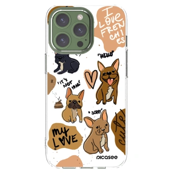 Picasee Apple iPhone 13 Pro Hülle - Transparentes Silikon - Frenchies