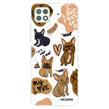 Picasee Samsung Galaxy A22 A226B 5G Hülle - Transparentes Silikon - Frenchies