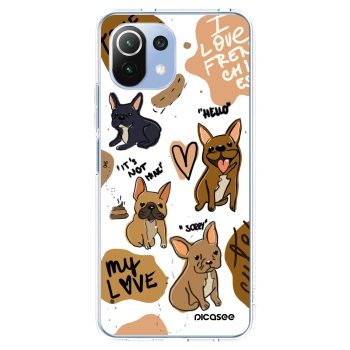 Picasee Xiaomi 11 Lite 5G NE Hülle - Transparentes Silikon - Frenchies