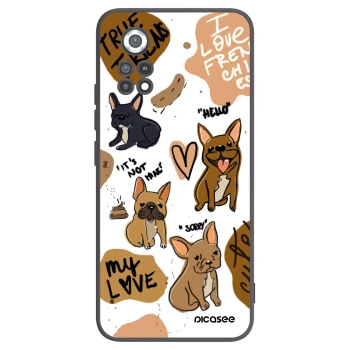 Picasee Xiaomi Poco X4 Pro 5G Hülle - Schwarzes Silikon - Frenchies