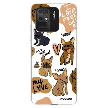 Picasee Xiaomi Redmi 10C Hülle - Transparentes Silikon - Frenchies