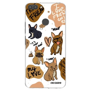 Picasee Huawei P Smart Hülle - Transparentes Silikon - Frenchies