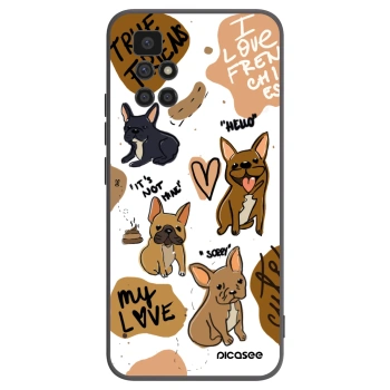 Picasee Xiaomi Redmi 10 (2022) Hülle - Schwarzes Silikon - Frenchies