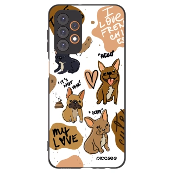 Picasee Samsung Galaxy A23 A235F 4G Hülle - Schwarzes Silikon - Frenchies