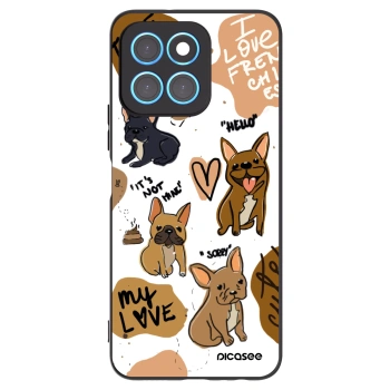 Picasee Honor X8 5G Hülle - Schwarzes Silikon - Frenchies