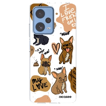 Picasee Xiaomi Redmi Note 12 Pro 5G Hülle - Transparentes Silikon - Frenchies