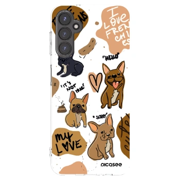 Picasee Samsung Galaxy A14 5G A146P Hülle - Transparentes Silikon - Frenchies