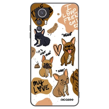 Picasee Xiaomi Redmi Note 12S Hülle - Schwarzes Silikon - Frenchies