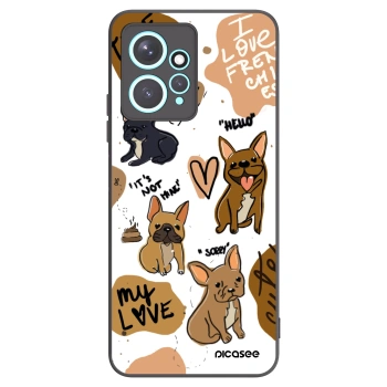 Picasee Xiaomi Redmi Note 12 4G Hülle - Schwarzes Silikon - Frenchies