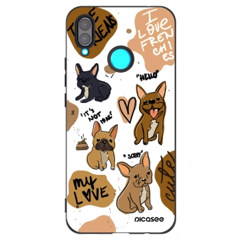 Picasee Huawei Nova 3 Hülle - Schwarzes Silikon - Frenchies