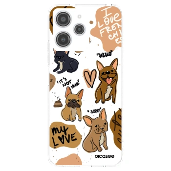 Picasee Xiaomi Redmi 12 4G Hülle - Transparentes Silikon - Frenchies