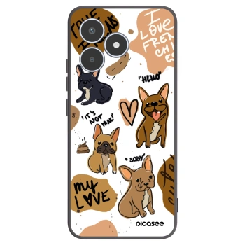 Picasee Realme C53 Hülle - Schwarzes Silikon - Frenchies