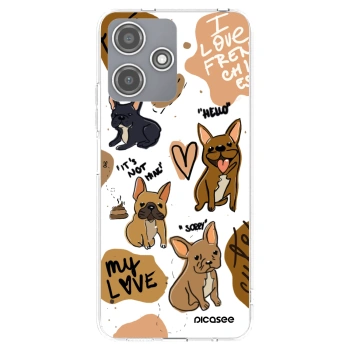 Picasee Xiaomi Redmi 12 5G Hülle - Transparentes Silikon - Frenchies