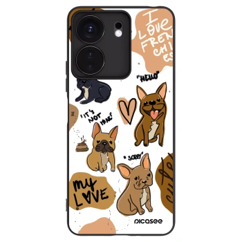 Picasee Xiaomi Redmi 13C 4G Hülle - Schwarzes Silikon - Frenchies