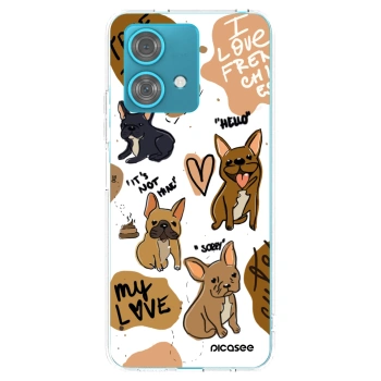 Picasee Motorola Edge 40 Neo Hülle - Transparentes Silikon - Frenchies