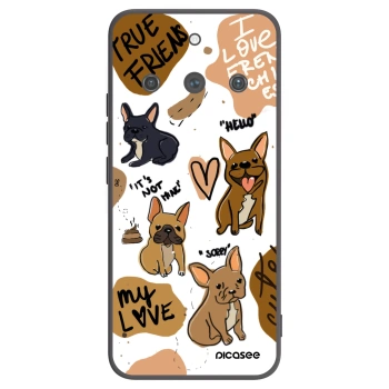 Picasee Realme 11 Pro+ Hülle - Schwarzes Silikon - Frenchies