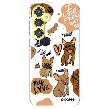Picasee Samsung Galaxy A35 5G A356B Hülle - Transparentes Silikon - Frenchies