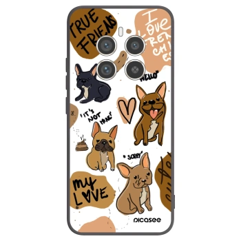 Picasee Realme 12 Pro 5G Hülle - Schwarzes Silikon - Frenchies