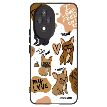 Picasee Honor 200 5G Hülle - Schwarzes Silikon - Frenchies