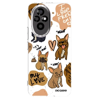 Picasee Honor 200 Pro 5G Hülle - Transparentes Silikon - Frenchies