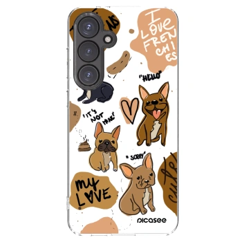 Picasee Samsung Galaxy S24 FE S721B Hülle - Transparentes Silikon - Frenchies
