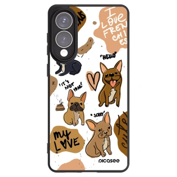 Picasee Samsung Galaxy S25 Edge 5G Hülle - Schwarzes Silikon - Frenchies