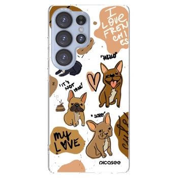 Picasee Samsung Galaxy S25 Ultra 5G Hülle - Transparentes Silikon - Frenchies