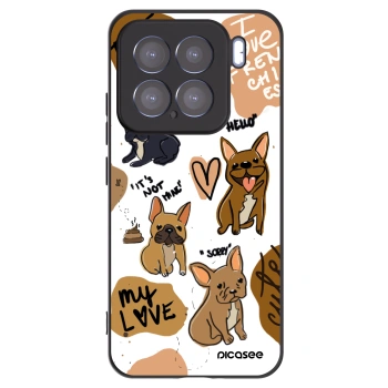 Picasee Xiaomi 15 Hülle - Schwarzes Silikon - Frenchies