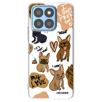 Picasee Honor X8c Hülle - Transparentes Silikon - Frenchies