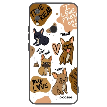 Picasee Xiaomi Redmi Note 7 Hülle - Schwarzes Silikon - Frenchies