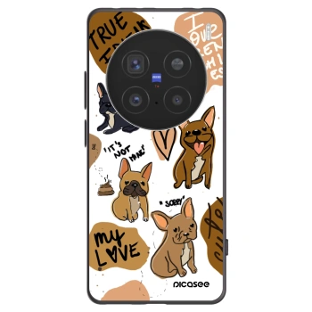 Picasee Vivo X200 Pro Hülle - Schwarzes Silikon - Frenchies