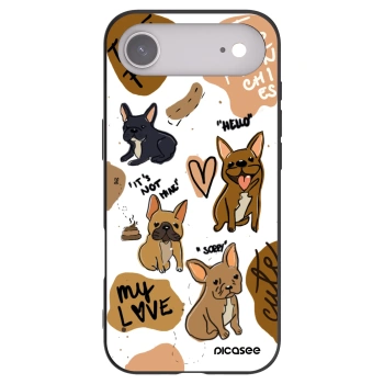 Picasee Apple iPhone Air Hülle - Schwarzes Silikon - Frenchies