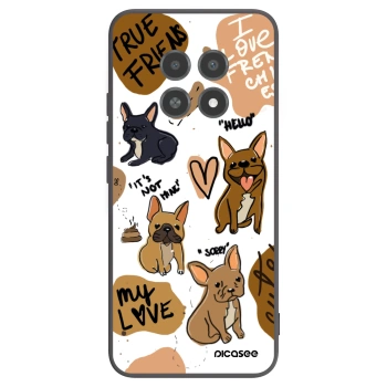 Picasee Realme 12X Hülle - Schwarzes Silikon - Frenchies