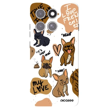 Picasee Motorola Edge 60 Pro Hülle - Schwarzes Silikon - Frenchies