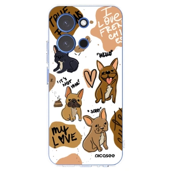 Picasee Xiaomi Redmi 15C 4G Hülle - Transparentes Silikon - Frenchies