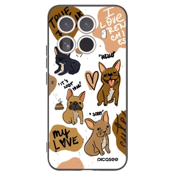 Picasee Xiaomi 15T Pro Hülle - Schwarzes Silikon - Frenchies