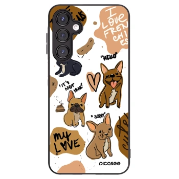 Picasee Samsung Galaxy A16 4G Hülle - Schwarzes Silikon - Frenchies