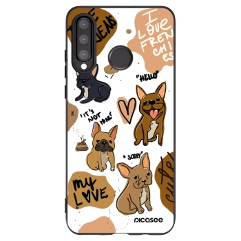 Picasee Huawei P30 Lite Hülle - Schwarzes Silikon - Frenchies