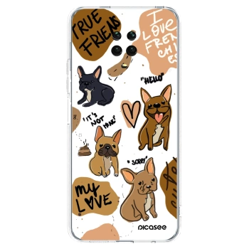 Picasee Xiaomi Redmi Note 9 Pro Hülle - Transparentes Silikon - Frenchies