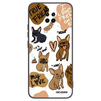 Picasee Xiaomi Redmi Note 9 Pro Hülle - Schwarzes Silikon - Frenchies