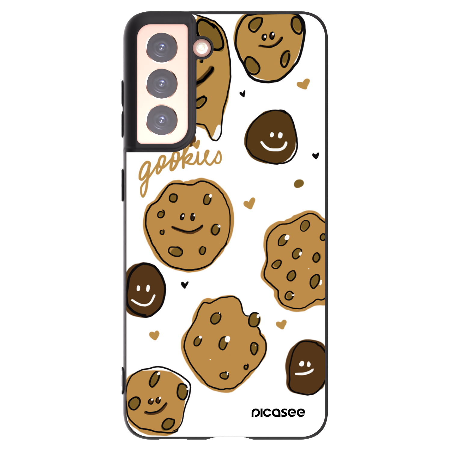 Picasee Samsung Galaxy S21 5G G991B Hülle - Schwarzes Silikon - Gookies