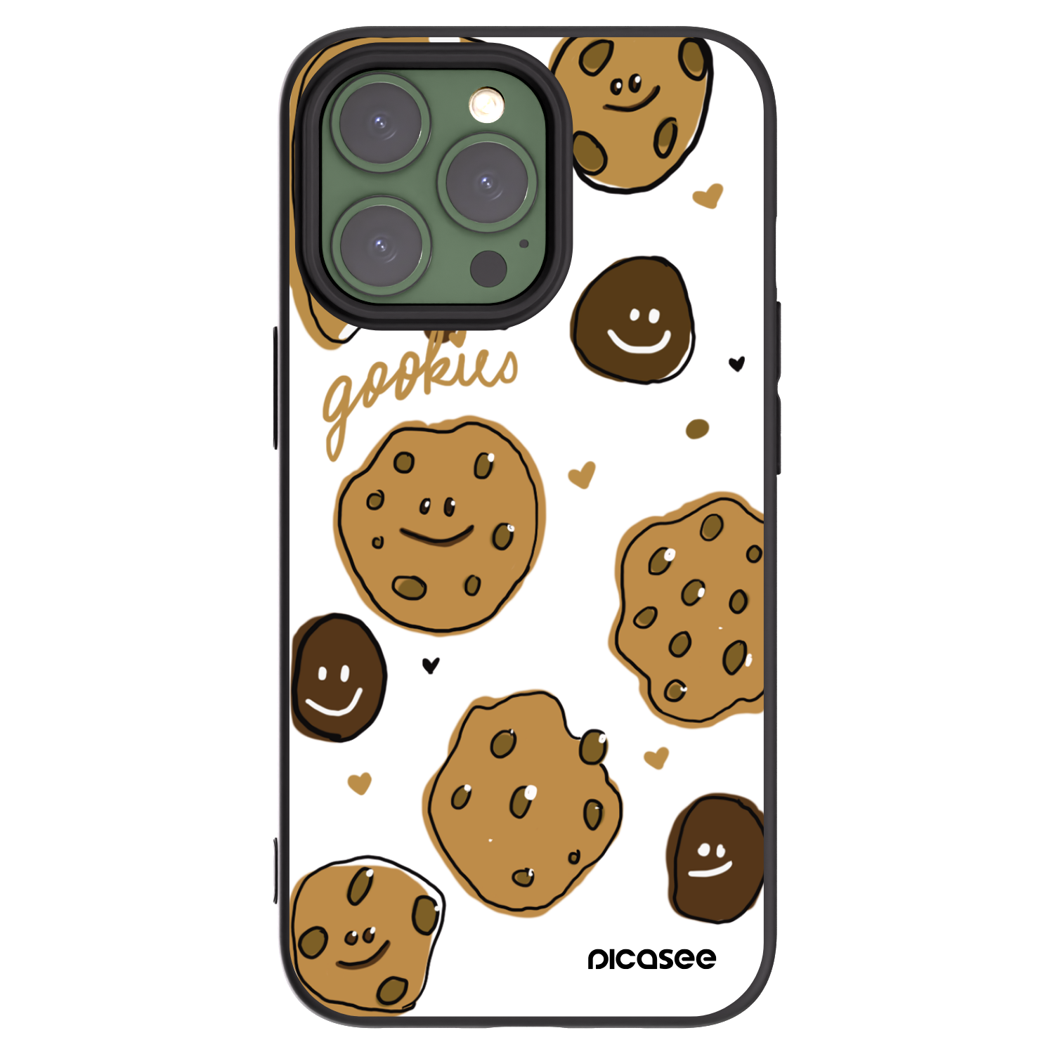 Picasee Apple iPhone 13 Pro Hülle - Schwarzes Silikon - Gookies