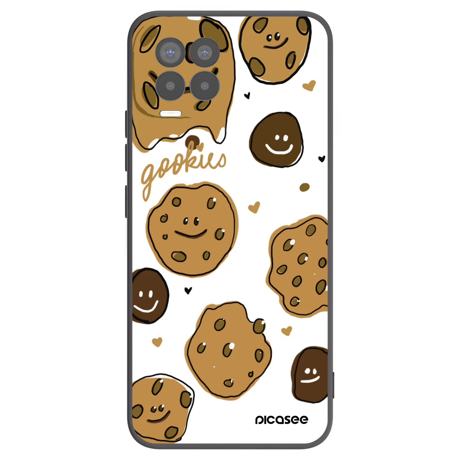 Picasee Realme 8 4G Hülle - Schwarzes Silikon - Gookies