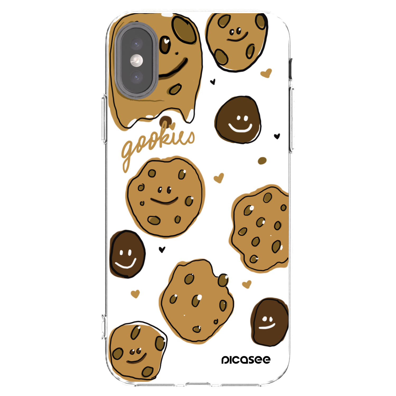 Picasee Apple iPhone X/XS Hülle - Transparentes Silikon - Gookies